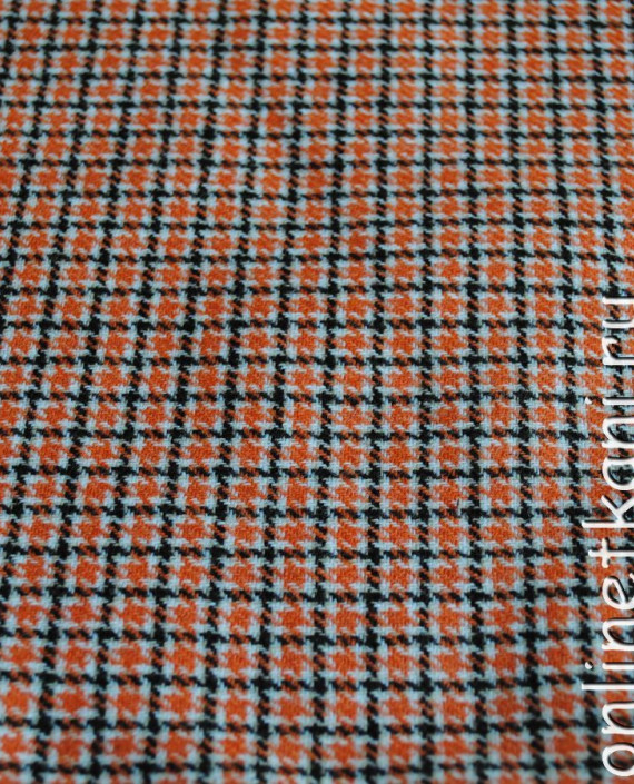 Ткань шерсть "Рыжая лапка" 0038 цвет оранжевый гусиная лапка картинка