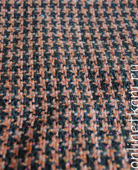 Ткань шерсть "Коричневая лапка" 0039 цвет разноцветный гусиная лапка картинка 2