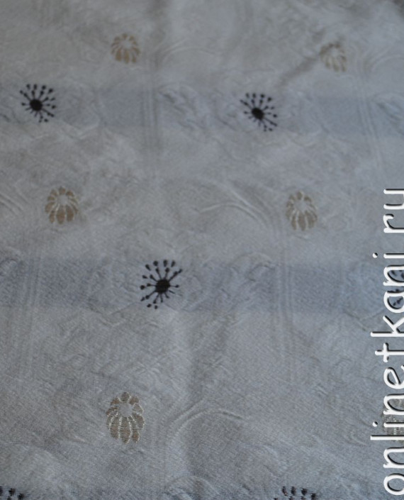 Ткань шерсть "Одуванчик" 0061 цвет серый цветочный картинка 1