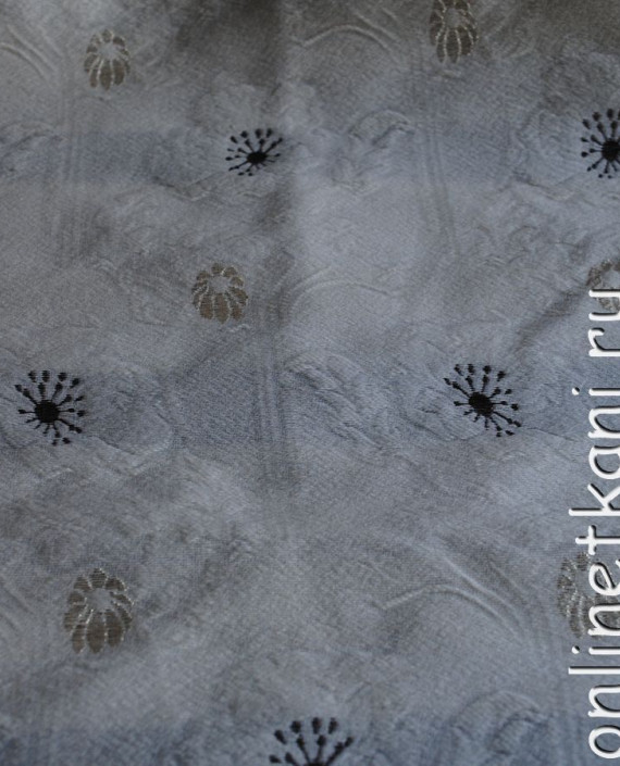 Ткань шерсть "Одуванчик" 0061 цвет серый цветочный картинка