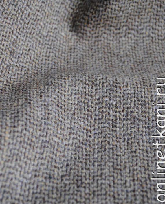 Ткань шерсть "Лабиринт" 0068 цвет серый геометрический картинка 2