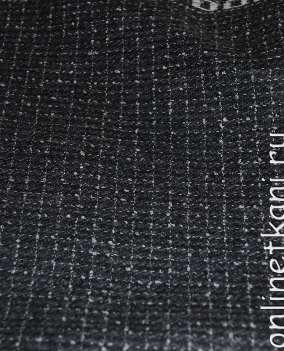 Ткань шерсть "Пестрая" 0075 цвет серый в клетку картинка 1