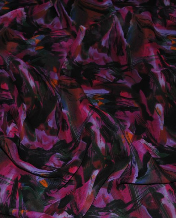 Ткань Шифон "Импрессионизм" 0014 цвет разноцветный абстрактный картинка