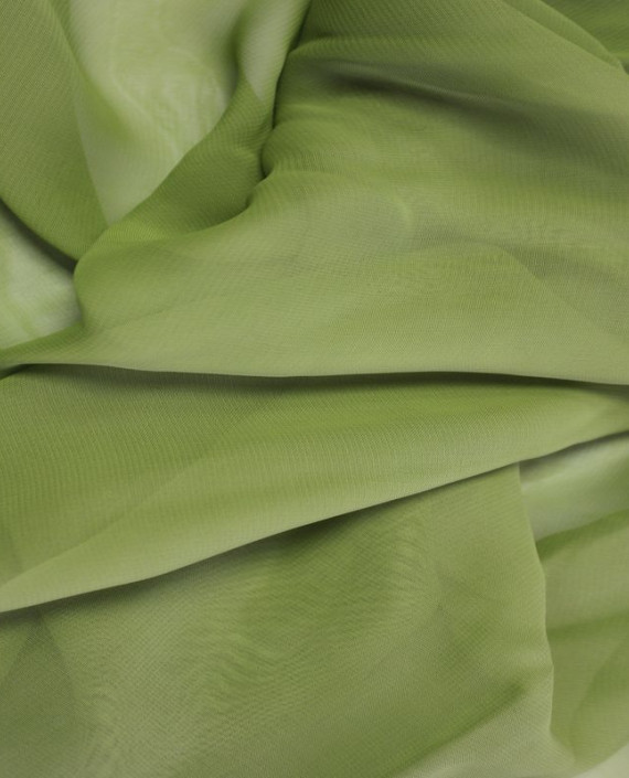 Ткань Шифон "Травяной" 00007 цвет зеленый картинка 1