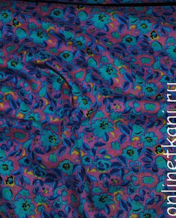 Ткань Штапель "Вечернее цветение" 058 цвет разноцветный цветочный картинка
