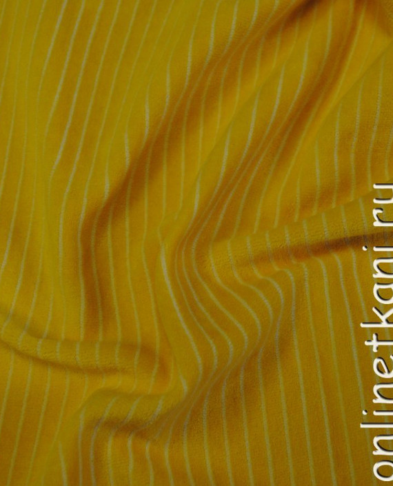 Ткань трикотаж (махра) "Желтая полоска" 0026 цвет желтый полоска картинка