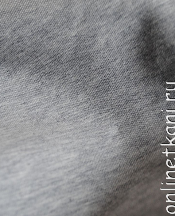 Ткань трикотаж хлопок "Туман" 0033 цвет серый меланж картинка 2