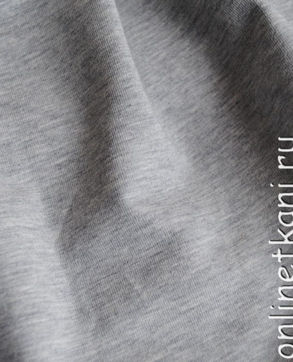 Ткань трикотаж хлопок "Туман" 0033 цвет серый меланж картинка 1