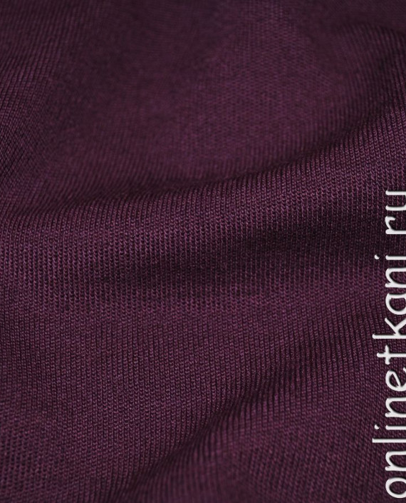 Ткань Трикотаж "Сливовый" 0006 цвет фиолетовый картинка 2