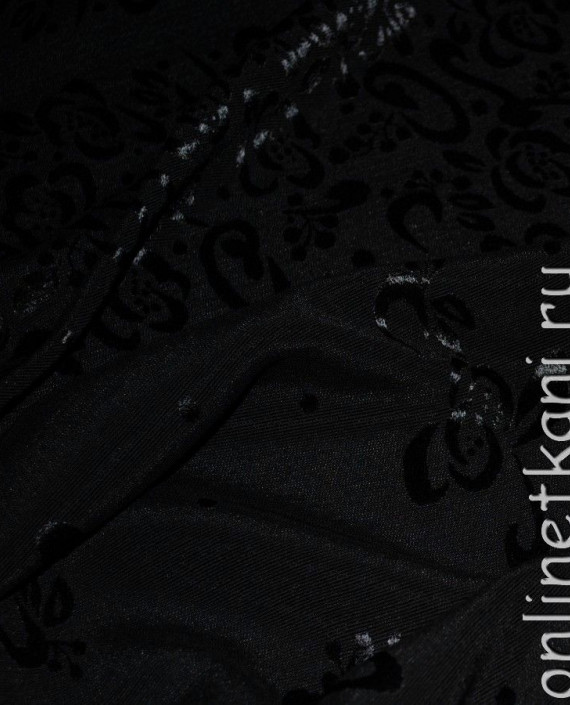 Ткань вискоза "Вечерняя" 0006 цвет черный картинка