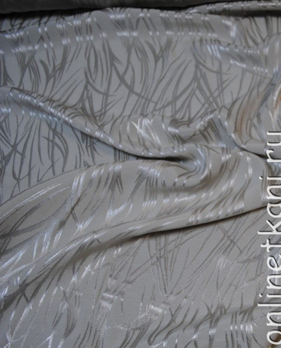 Ткань вискоза 0007 цвет серебро абстрактный картинка 1