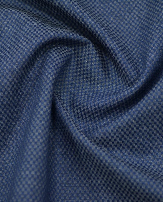 Хлопок рубашечный 3174 цвет синий клетка картинка