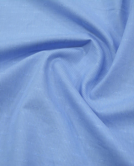 Хлопок рубашечный 3197 цвет голубой полоска картинка