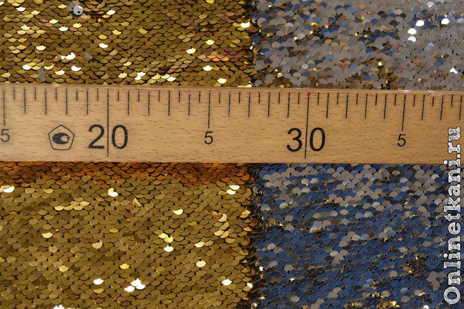 Ткань Пайетки двухсторонние Золото-Серебро разноцветный производитель  Китай артикул 0003 купить оптом и в розницу